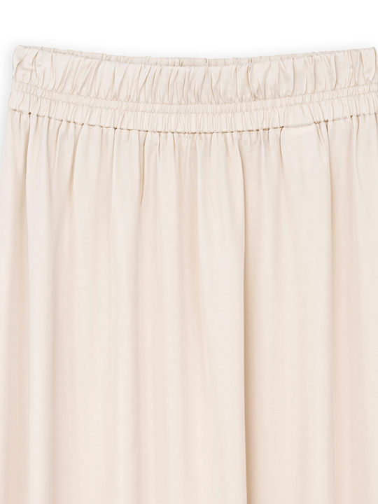 Philosophy Wear Satin Maxi Skirt Beige