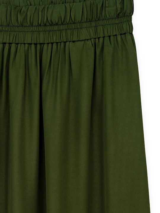 Philosophy Wear Σατέν Maxi Φούστα Olive