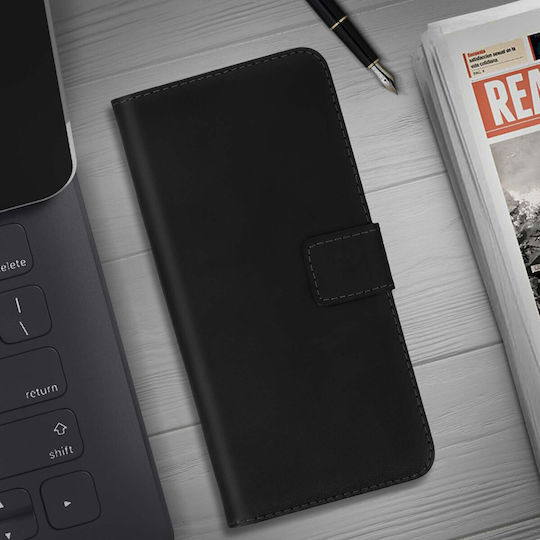 Leather Folio Case Sony Xperia 10 2 Video Stand Real Leather Black