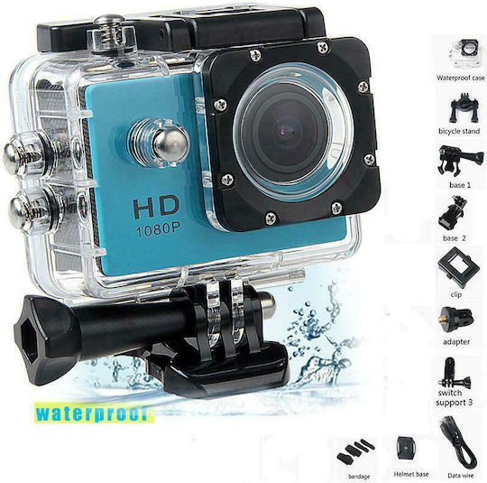 710800.BLUE Action Camera HD (720p) Underwater (with Case) and Wi-Fi Blue