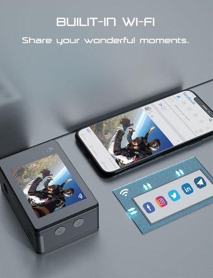 PRO X70 PRO Action Camera 4K Ultra HD Υποβρύχια με Οθόνη και Wi-Fi Μαύρη