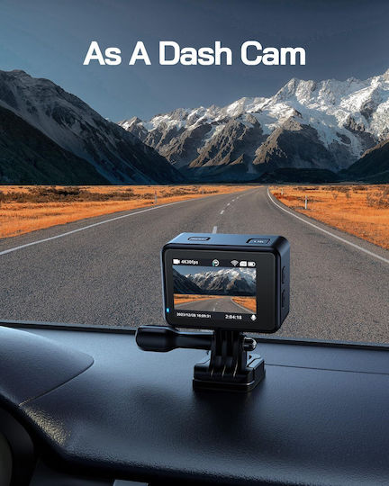 Wolfang GA120 Action Camera 4K Ultra HD Underwater with Screen and Wi-Fi Black