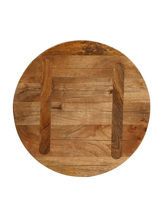 vidaXL Rund Tischoberfläche aus Massivholz Mango - Brown 40x40x3.8cm 370071 1Stück