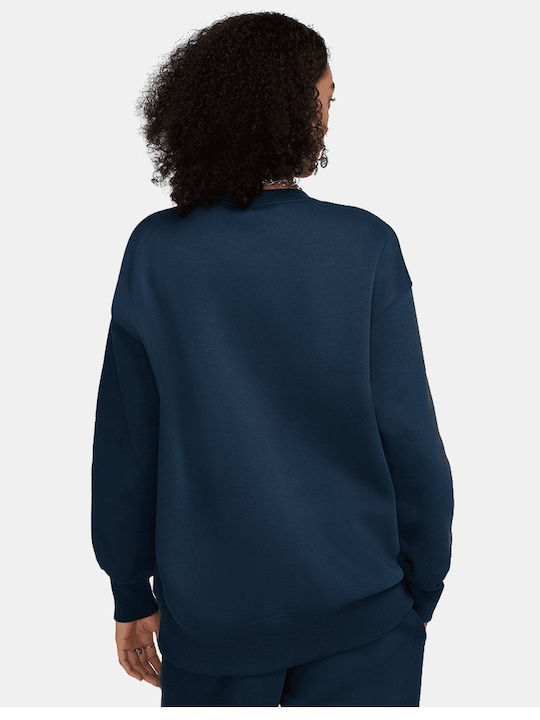 Long Women's Sweatshirt Navy Blue