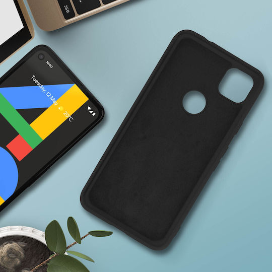 Google Pixel 4a Silicone Semi-rigid Case Soft Touch Matte Finish Black