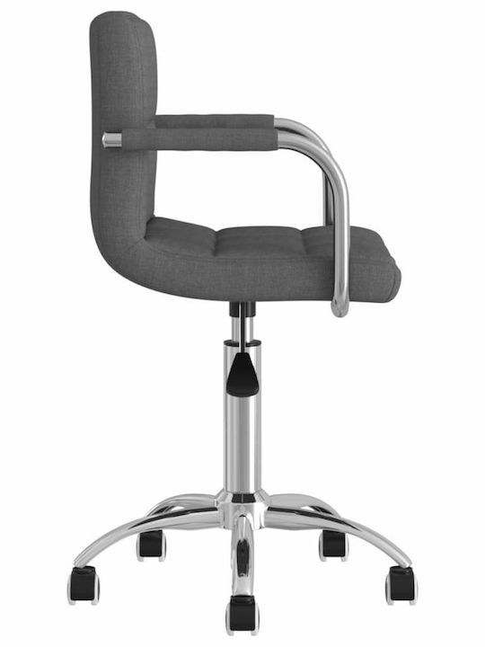 Rotating Chair Visitor with Wheels in Gray Color 50x47x74cm 1pcs