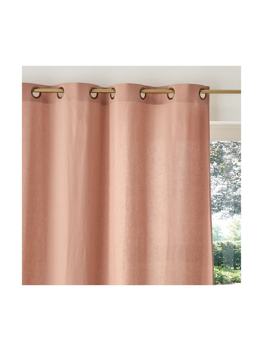 La Redoute Interieurs Κουρτίνα με Τρουκς Μπεζ 135x300εκ.