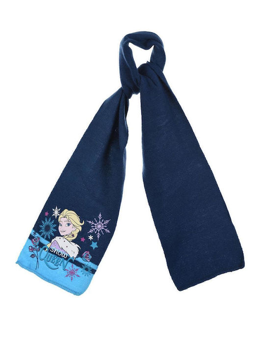 Frozen Kids Beanie Set with Scarf & Gloves Knitted Blue 3pcs