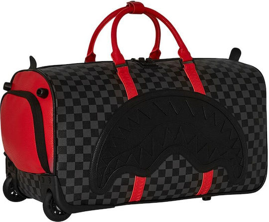 Sprayground Raceway 3 Sack Voyage Black with Wheels made of Artificial Leather L50xW25xH30cm