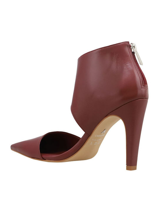 Leather Burgundy Heels