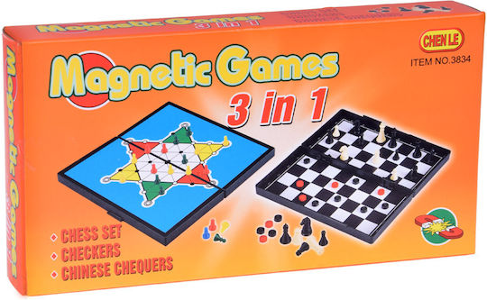 Jokomisiada Game Set 3in1 Holz-Schachfiguren Weiß 19.5cm