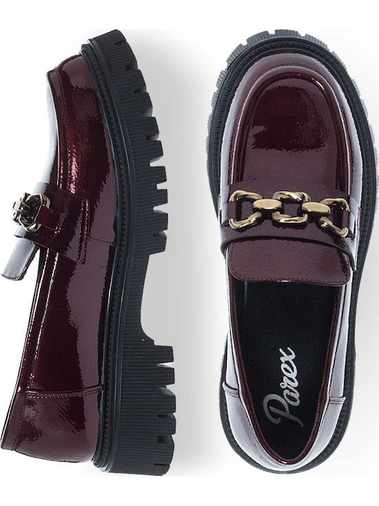 Women's Moccasins in Burgundy Color
