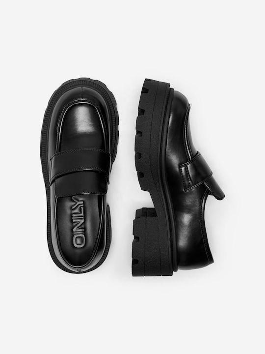 Onlbanyu8 Γυναικεία Loafers σε Μαύρο Χρώμα