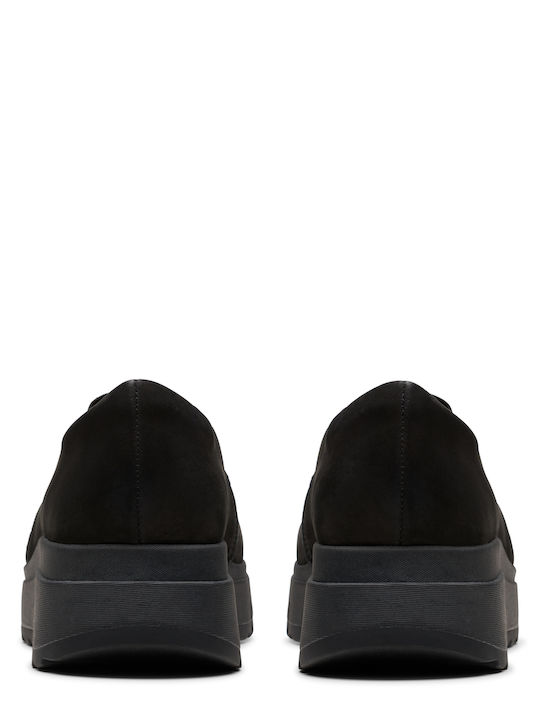 Casual Loriini West Δερμάτινα Γυναικεία Oxfords σε Μαύρο Χρώμα