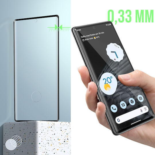 Tempered Glass Screen Protector Google Pixel 7 Pro 9h Black Contour