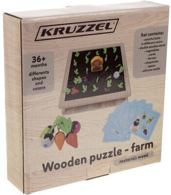 Kruzzel Kruzzel Farm Εκπαιδευτικό Παιχνίδι Γνώσεων από Ξύλο