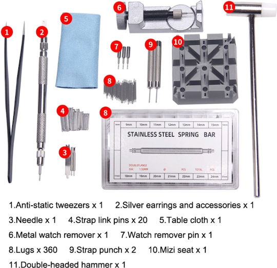Set Entfernen Metallkette Uhr Set Hämmer mit Metallgriff TBD0601991201A