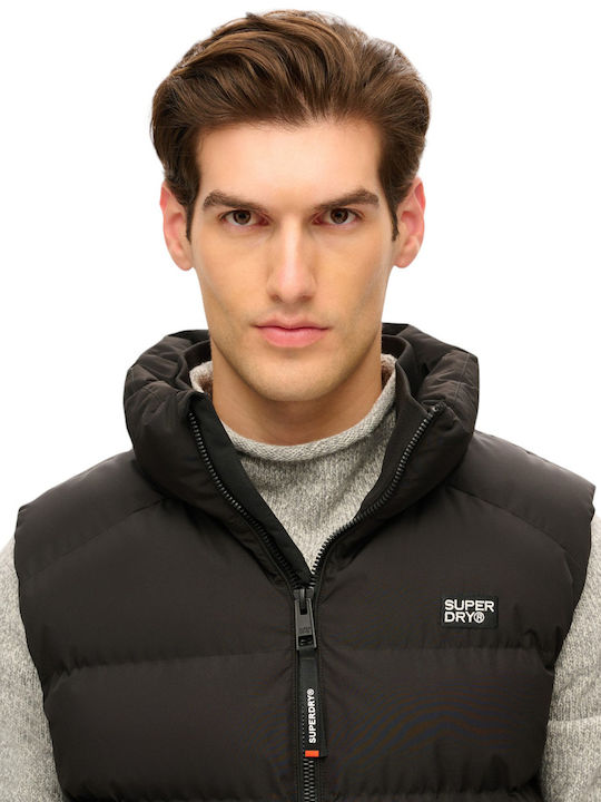 Superdry M D2 Sdcd Sports Αμάνικο Ανδρικό Μπουφάν Puffer Black