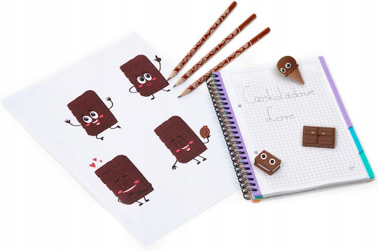 Set von 6 Bleistiften HB Braun