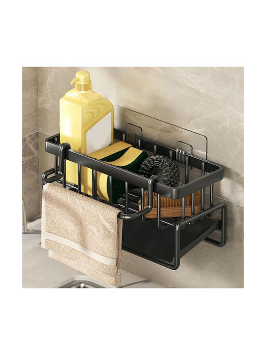 Organizator Pentru Chiuveta De Bucătărie Din Oțel Inoxidabil Negru 23x9x10cm