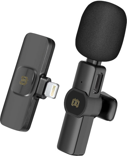 Puluz MIC-PLZ-3083B Ασύρματο Μικρόφωνο Πέτου, Clip On για Φωνητικά