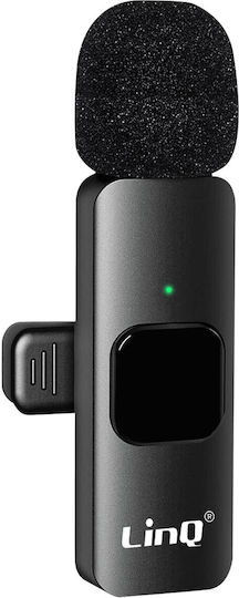 LinQ W738 Безжично Микрофон Πέτου, Clip On за Вокали в Черен Цвят