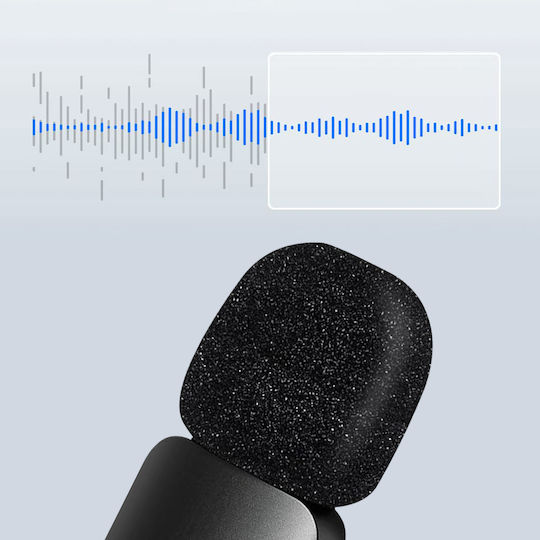LinQ W738 Безжично Микрофон Πέτου, Clip On за Вокали в Черен Цвят