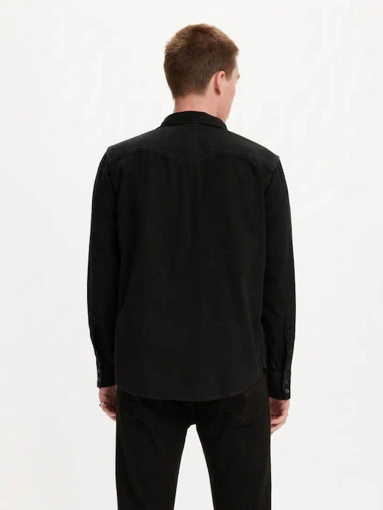 Barstow Western Standard Langärmlig Jeans Hemd Black