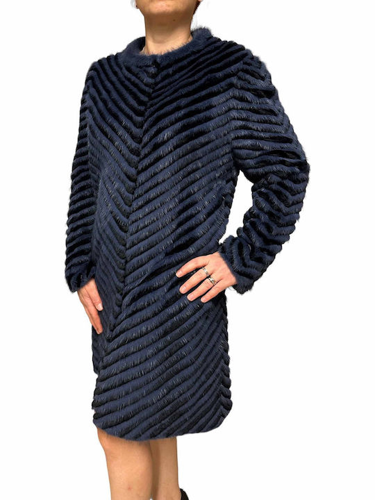 Women's Long Fur Blue-black