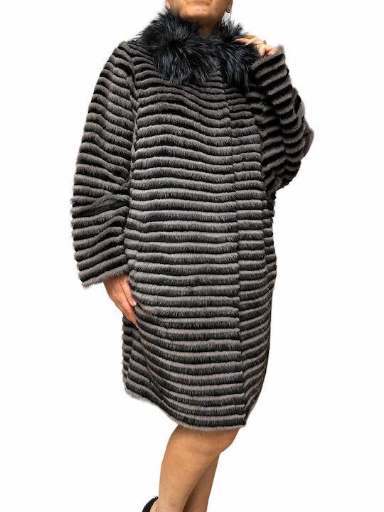 Women's Long Fur Gray