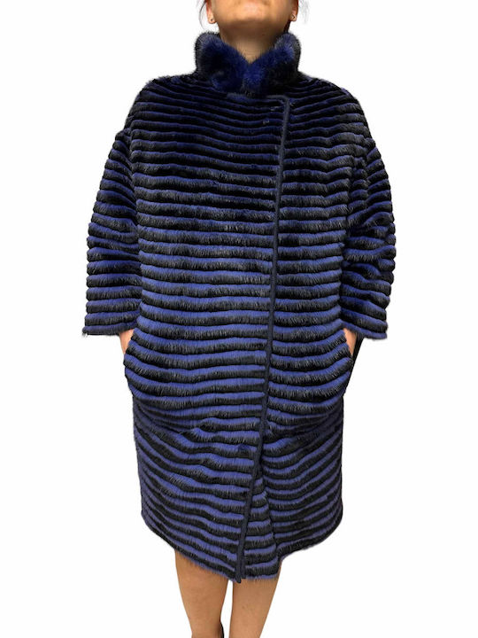 Women's Long Fur Purple-black