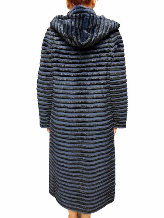 Women's Long Fur Blue