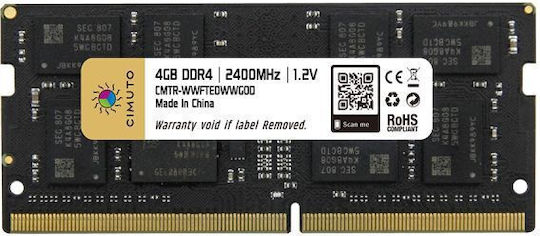 Cimuto DDR4 with Module 1x4GB and Speed 2400 for Laptop