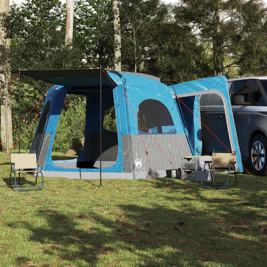 vidaXL Camping Tent Blue for 4 People 410x357x222cm