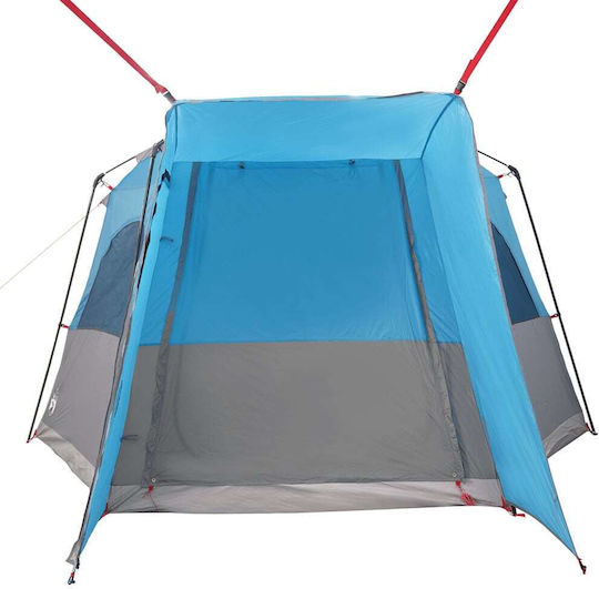 vidaXL Camping Tent Blue for 4 People 410x357x222cm