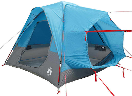 vidaXL Camping Tent Car Blue for 4 People 300x300x230cm