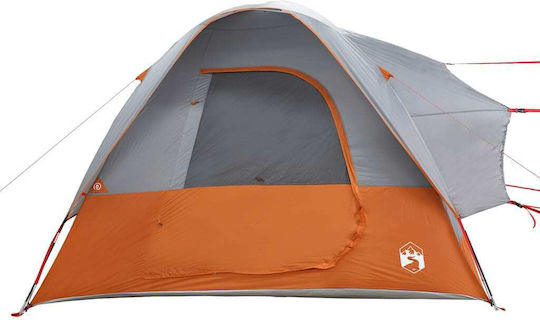vidaXL Car Camping Tent Orange for 4 People 300x300x230cm Grey/Orange