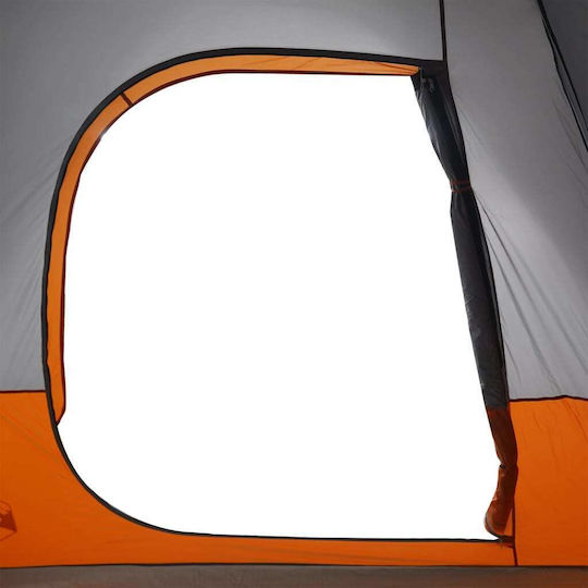 vidaXL Car Camping Tent Orange for 4 People 300x300x230cm Grey/Orange