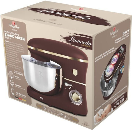 Berlinger Haus Stand Mixer 1300W with Plastic Mixing Bowl 6lt