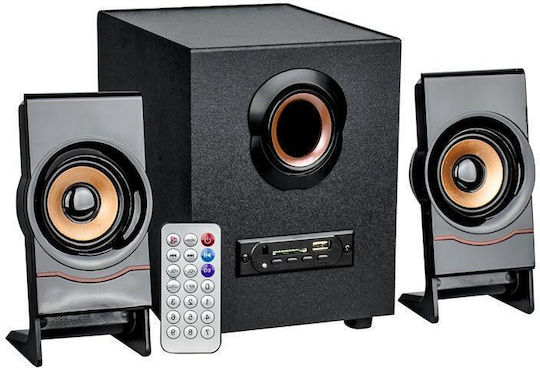 Tele FT-C10U Ηχεία Υπολογιστή 2.1 με Ισχύ 8W Γκρι
