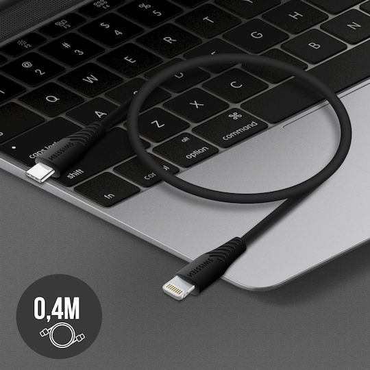 Swissten USB-C zu Lightning Kabel Schwarz 0.4m (71506512)
