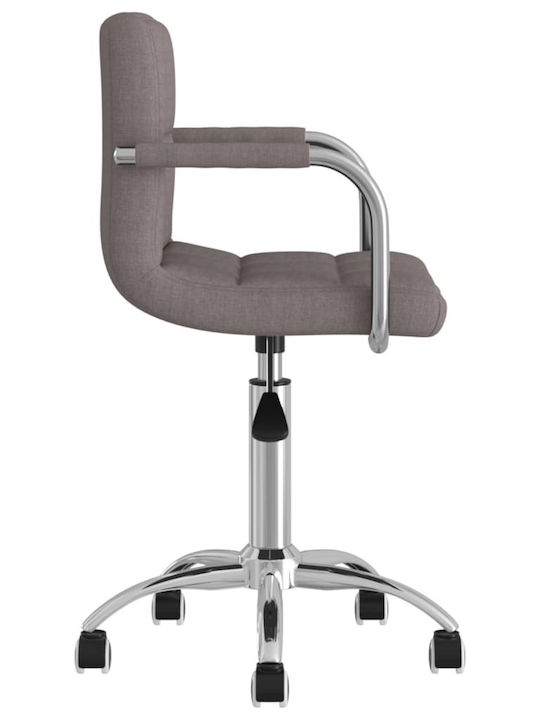 Rotating Chair Visitor with Arms & Wheels in Brown Color 50x47x74.5cm 1pcs