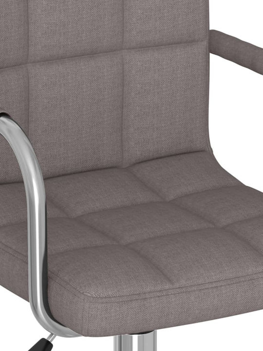 Rotating Chair Visitor with Arms & Wheels in Brown Color 50x47x74.5cm 1pcs