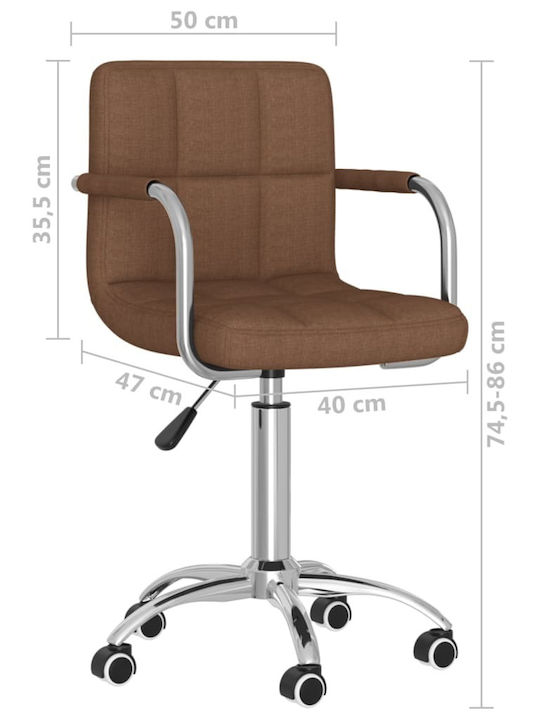 Stuhl mit Rollen in Braun Farbe 50x47x74.5cm 1Stück