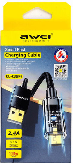 Awei 1m LED USB 2.0 to micro USB Cable (887691)