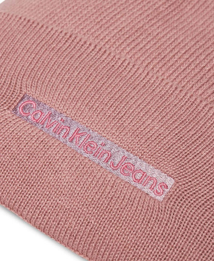 Beanie Unisex Σκούφος Πλεκτός σε Ροζ χρώμα