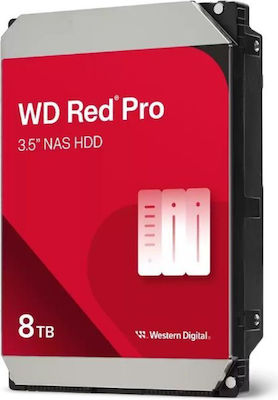 Western Digital Red Pro 8TB HDD Σκληρός Δίσκος 3.5" SATA III 7200rpm με 256MB Cache για NAS