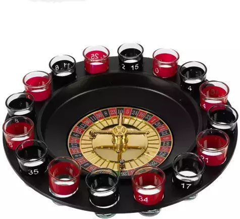 Malatec Roulette Drinking Game Made of Metallic Set 16 Pieces