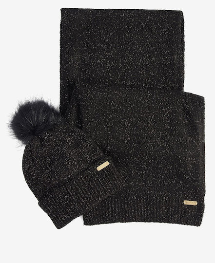 Комплект шал и шапка Barbour черен Lgs0031-bibk11