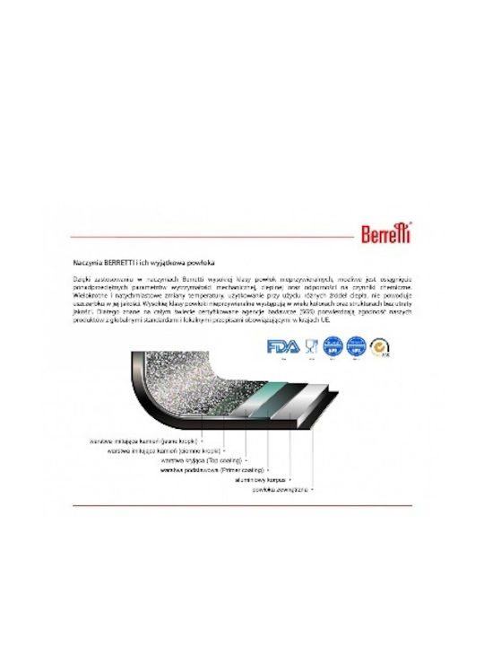 Berretti Tivano Aluminum Pan with Lid with Non-Stick Interior Coating 28cm